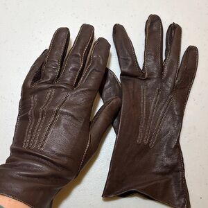 Brown Leather Gloves M/L